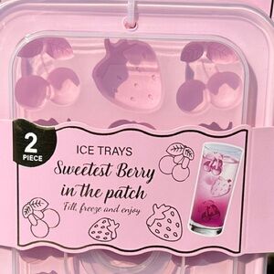 Sweetest Berry 2 pack Ice Tray and Mold Set - Pink Delight